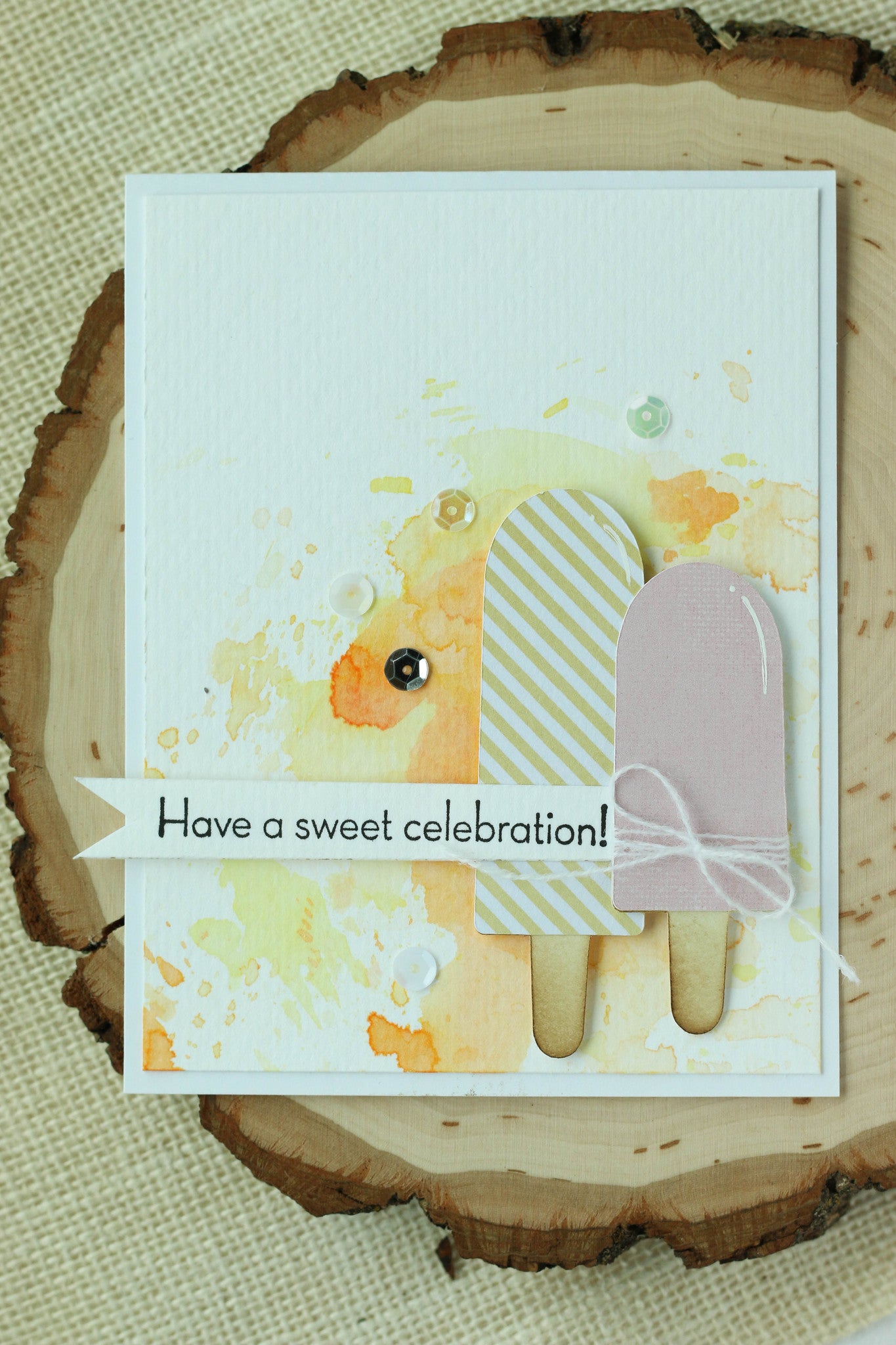 Ink Smooshed Popsicles- Using Digital Cuts on Your Cards