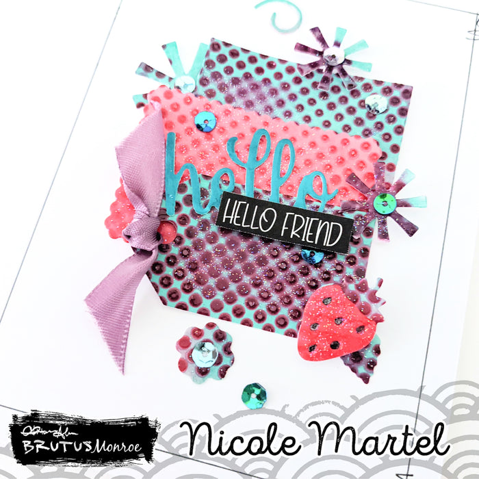Hello Friend Mixed Media Card/Nicole Martel
