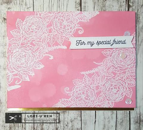 For my Special Friend | Rose Border stamp