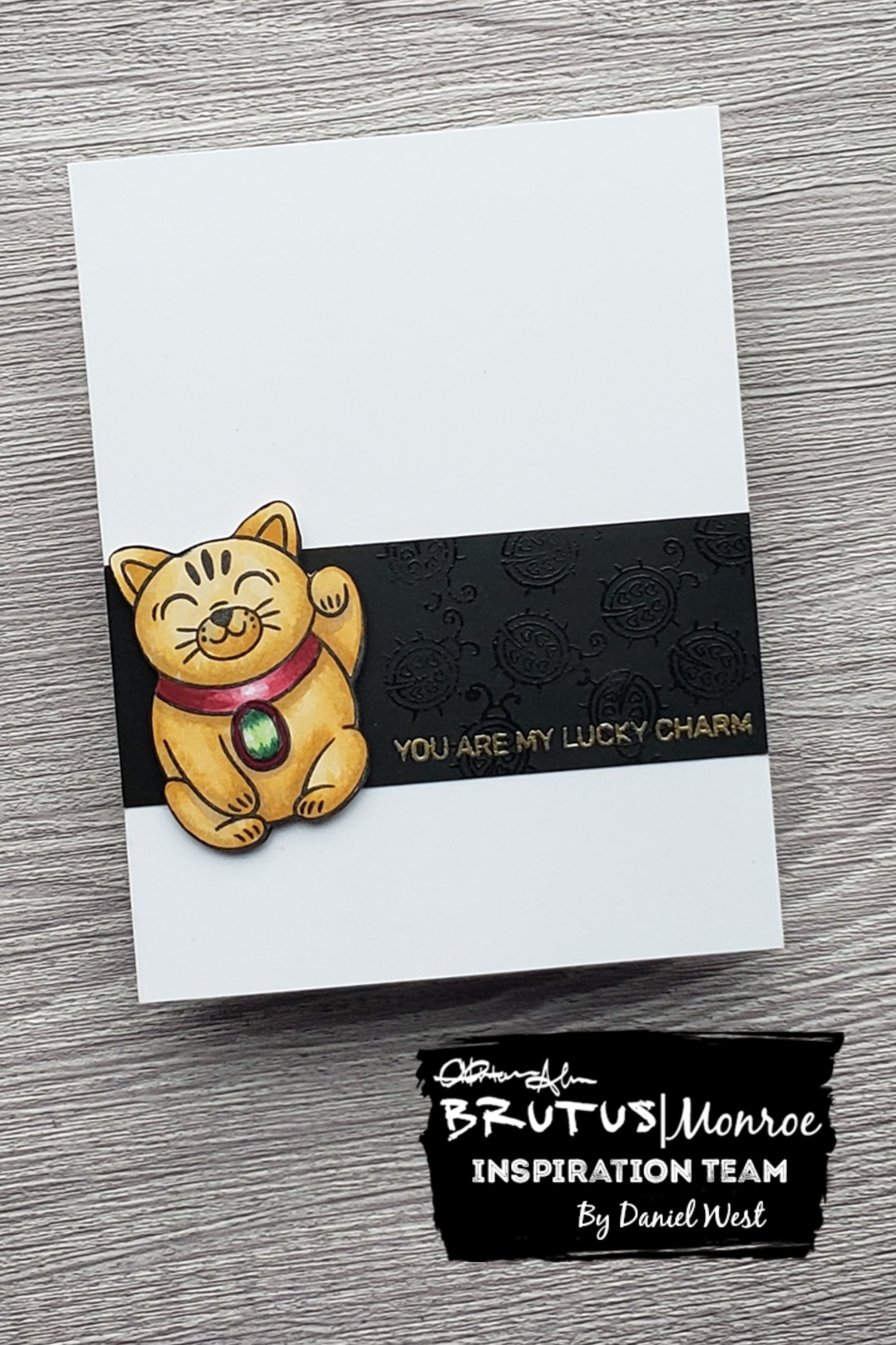 Clean and Simple Lucky Cat Card