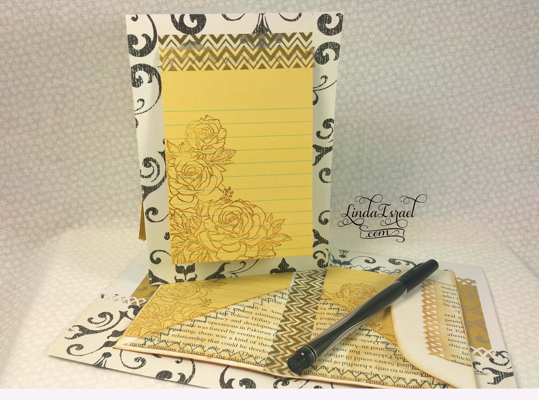 How to make a Junk Journal Page with Stamps