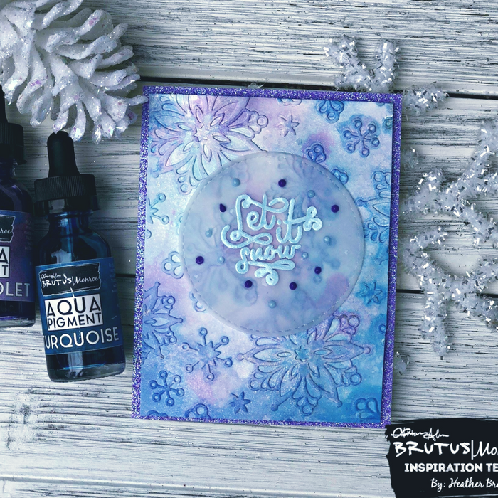 Snowflakes + Aqua Pigments