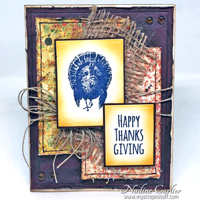 Happy Thanksgiving Card with Brutus Monroe by Nadine Carlier