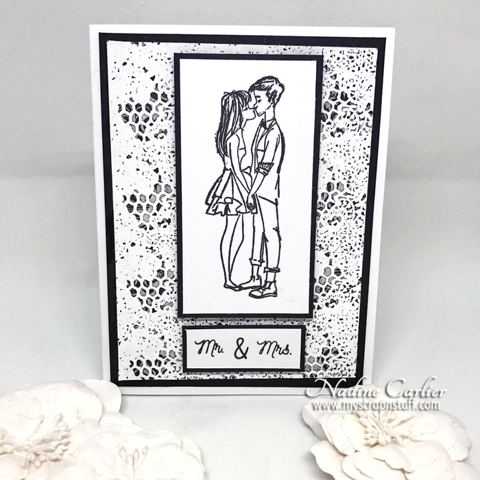 Black & White Wedding Card by Nadine Carlier