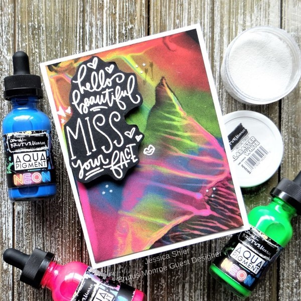Neon Aqua Pigments with Guest Designer, Jessica Shier!
