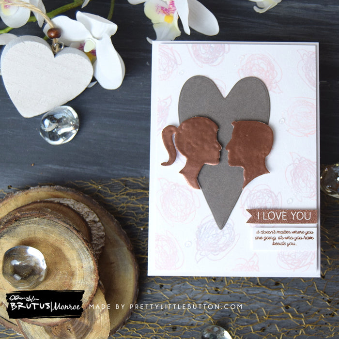 I love you Abstract art Valentines card