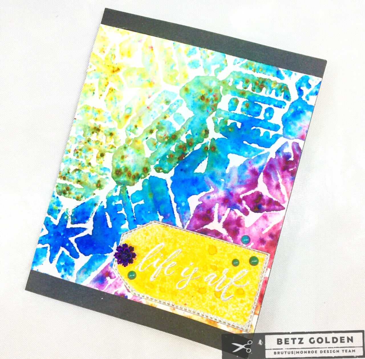 Life Is Art Color Burst Card