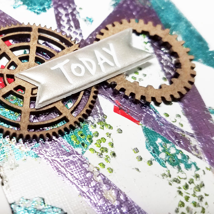 Deco Foil Geometric ATC Cards