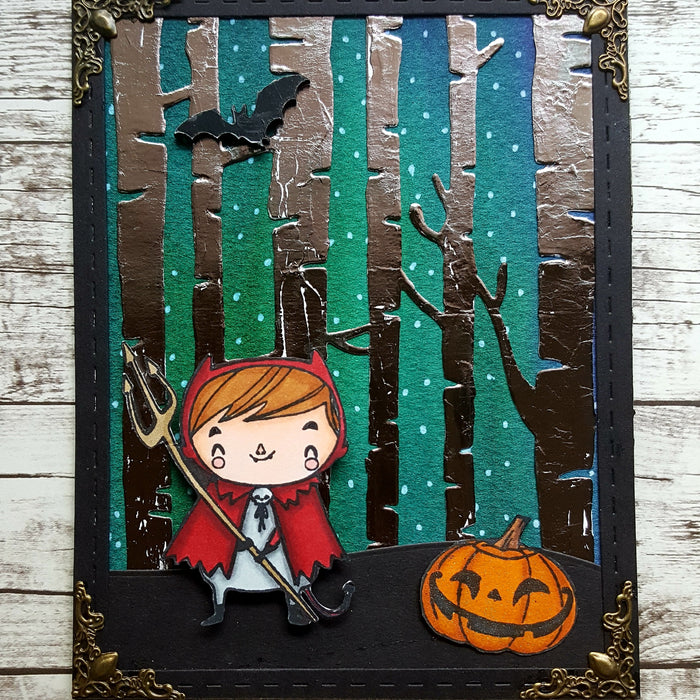 Brutus Monroe Halloween Card using Deco Foil Products