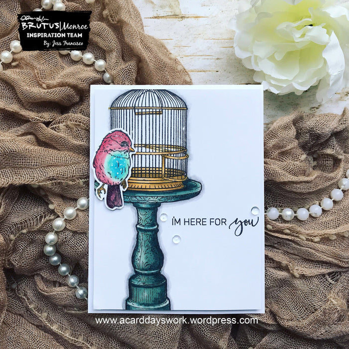 Clean & Simple Vintage Card with Feathered Friends