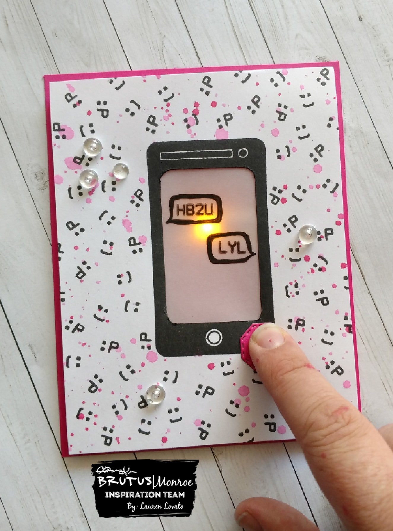 Light-Up Cell Phone Card