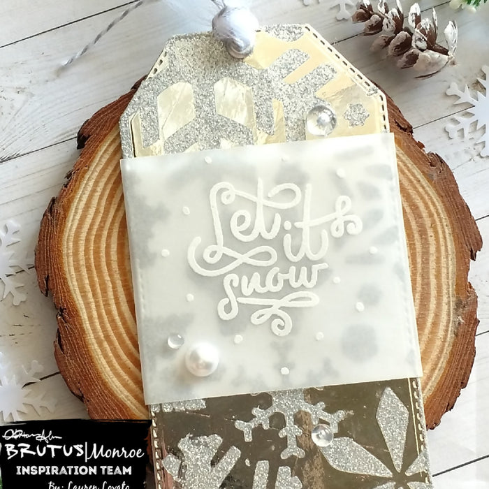 Snowflake Tag with Glitter Glaze