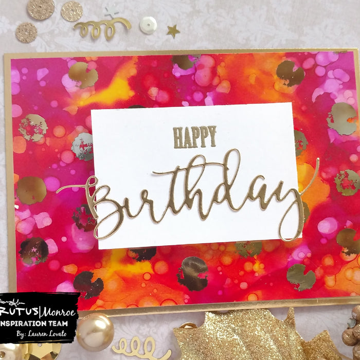 Birthday Card With Foiled Clear Toner Sheet
