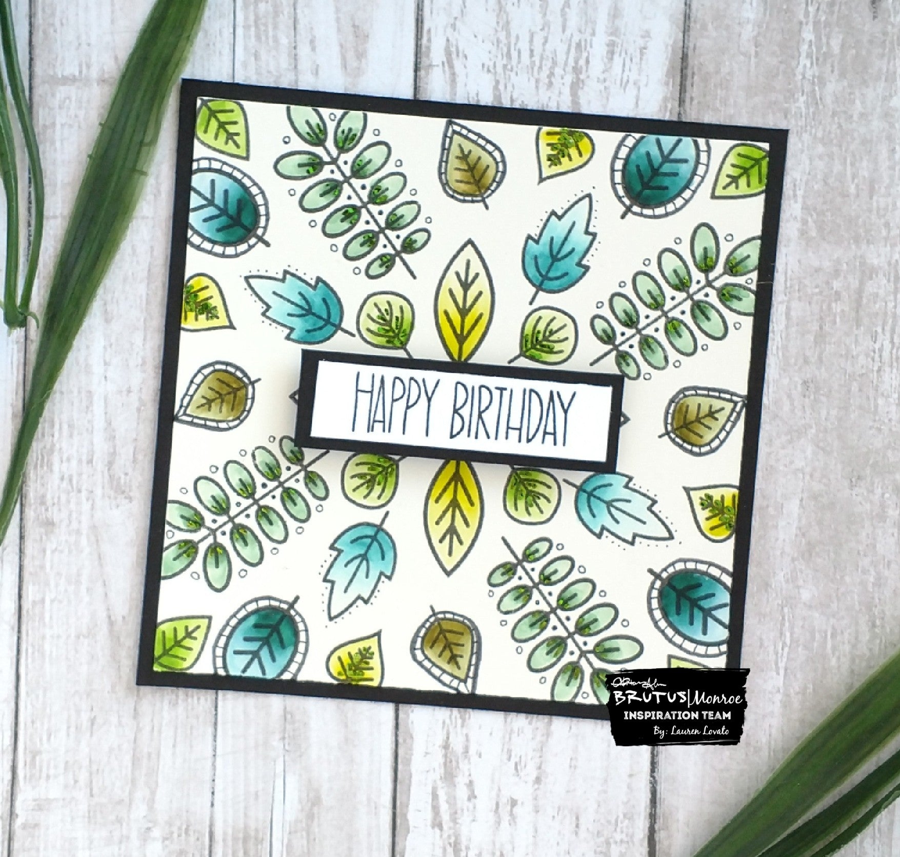 Leaf Card With Foiled Accents