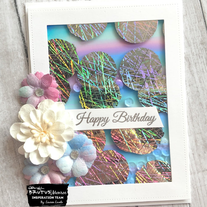 Foiled Floral Shaker Card