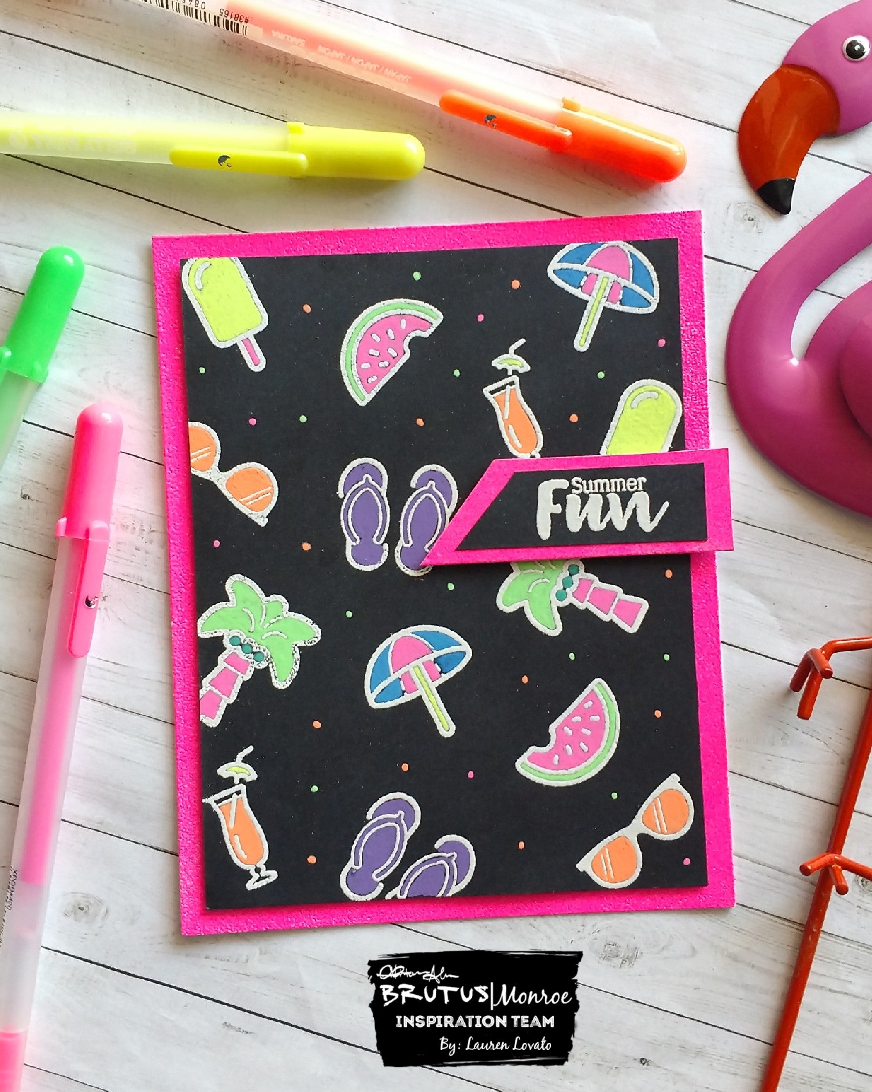 Neon Summer Fun Card