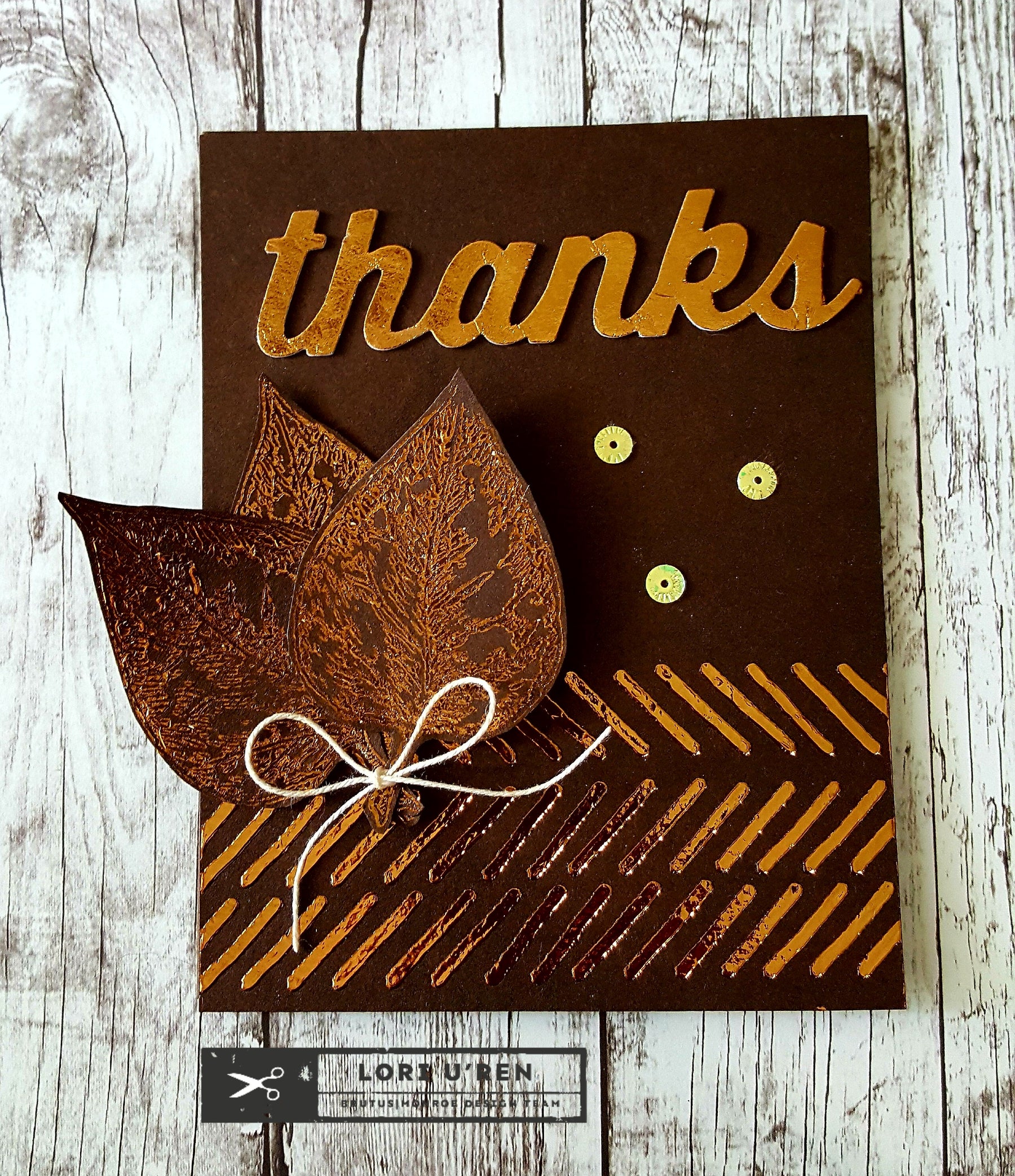 Autumn Thanks with Therm O Web Deco Foil