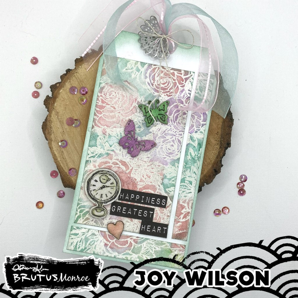 Emboss Resist Watercolor Tag
