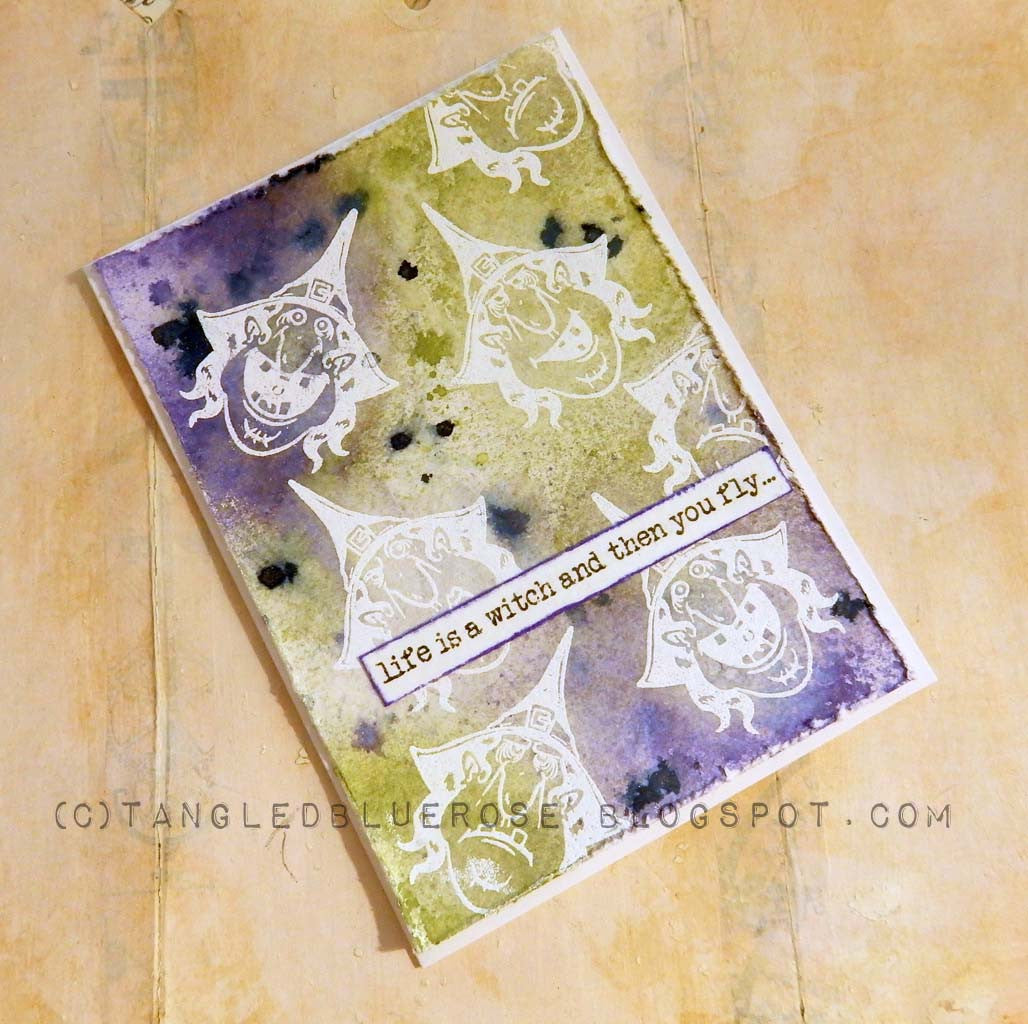 Mixed Media Witch Please Card by Kim