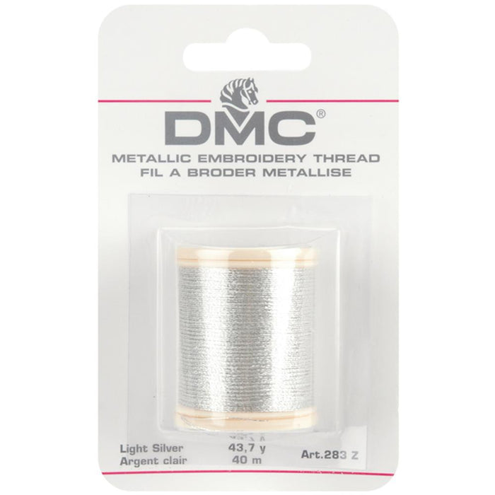 DMC Metallic Embroidery Thread 43.7yd- Light Silver