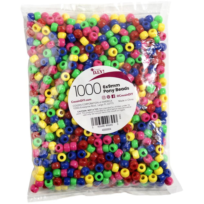 Pony Beads | Opaque Neon