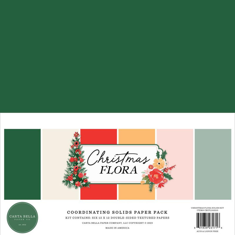Christams Flora } Carta Bella Solids Collection Kit 12"X12"