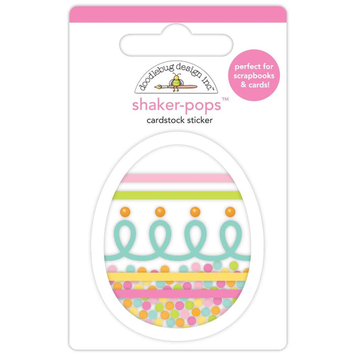 Doodlebug Shaker-Pops 3D Stickers | Egg-stra Special
