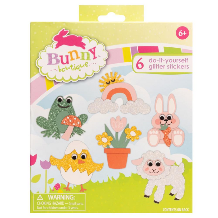 Colorbok Bunny Boutique Do-It-Yourself Foam Sticker Kit | Lamb, Frog, & Chick
