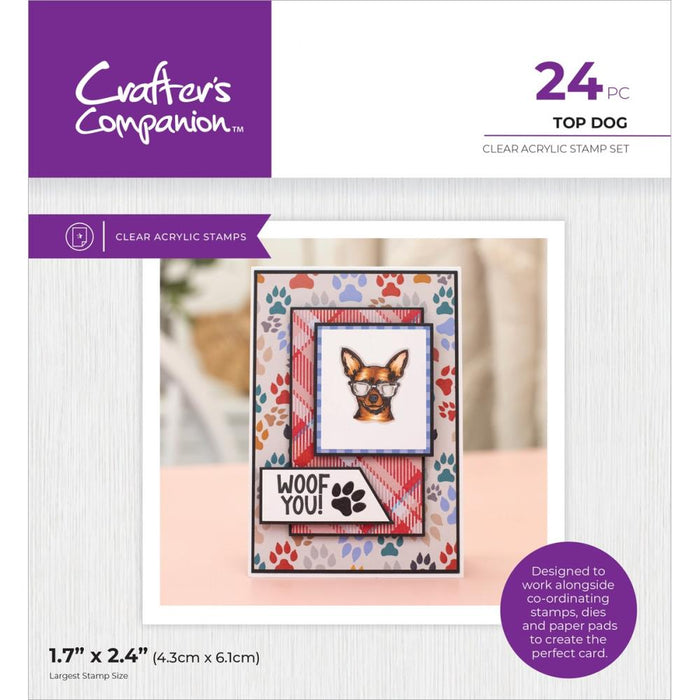 Pets Rule Clear Acrylic Stamps | Top Dog