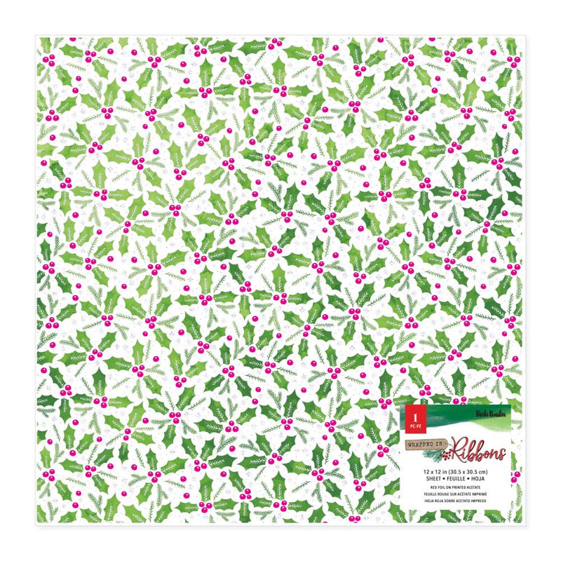 Wrapped In Ribbons Acetate Sheet 12"X12" | Vicki Boutin