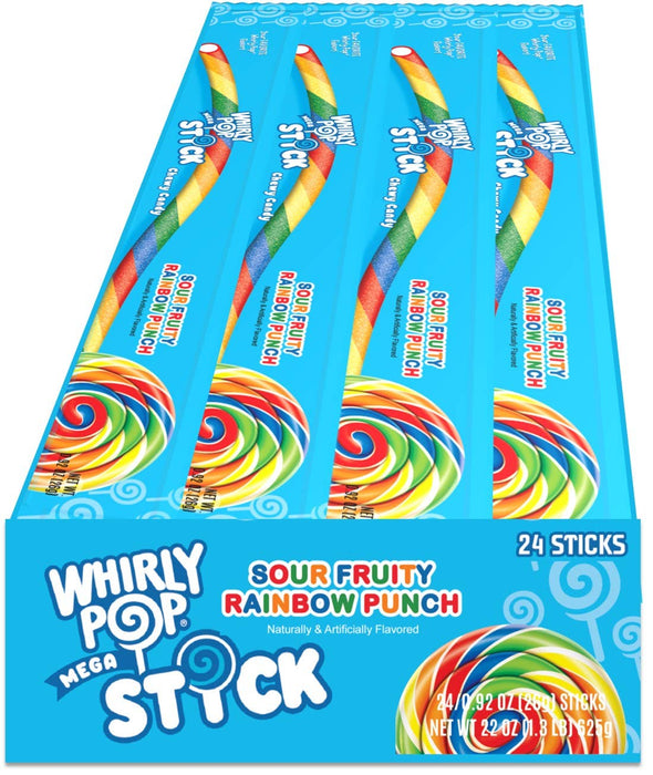 Whirly Pop Mega Stick Sour Fruity Chewy Candy