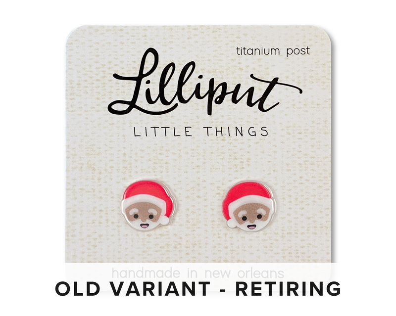 Black Santa Claus Earrings