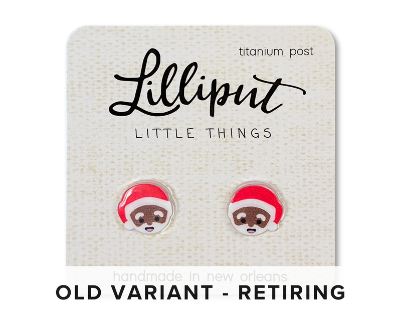 Black Santa Claus Earrings