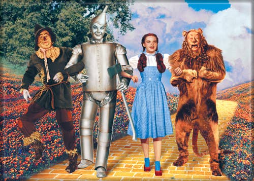 Ata-Boy - Wizard of Oz CAST ON YELLOW BRICK ROAD Magnet 2.5" x 3.5"