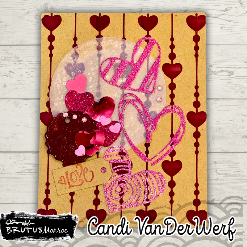 Raining Love | Mixed Media Stencil