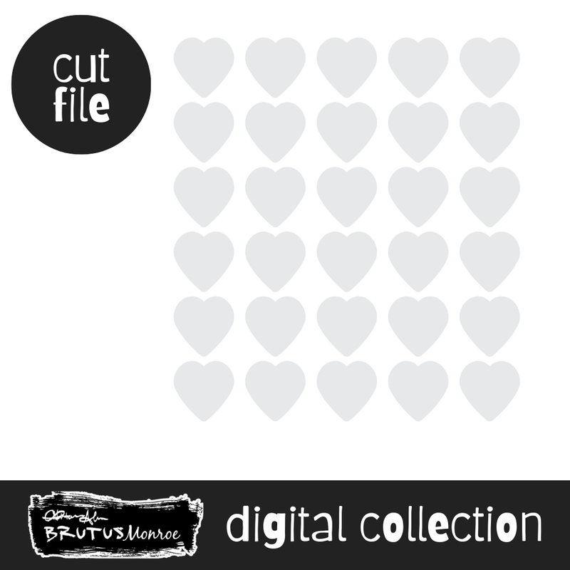 Foilable Heart Stickers | Digital Cut File