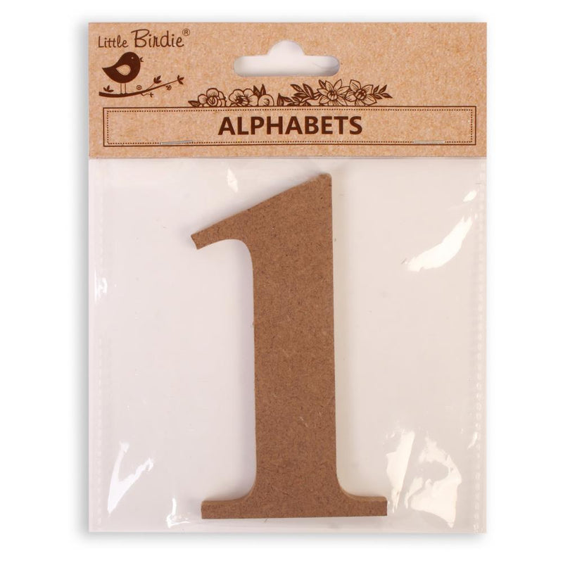 Little Birdie MDF Number 4" 1/Pkg