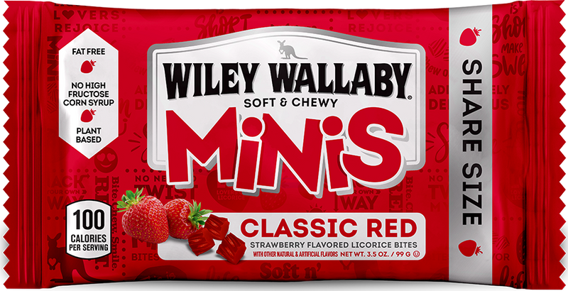 Wiley Wallaby Minis Classic Red Licorice Bite