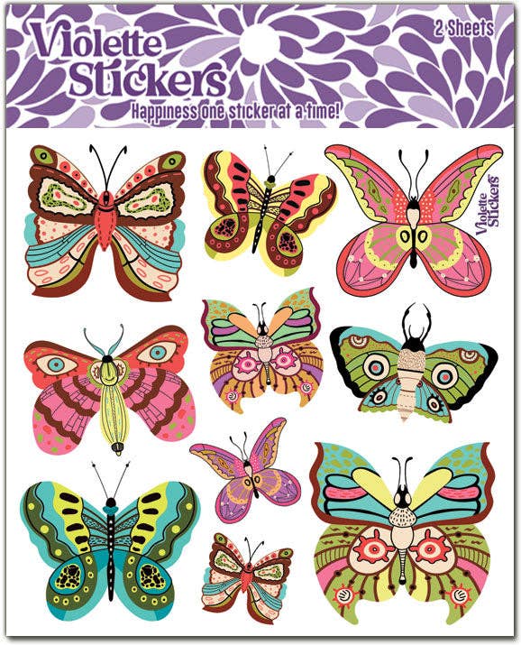 Clay Butterfly | Stickers K188 | Violette Stickers