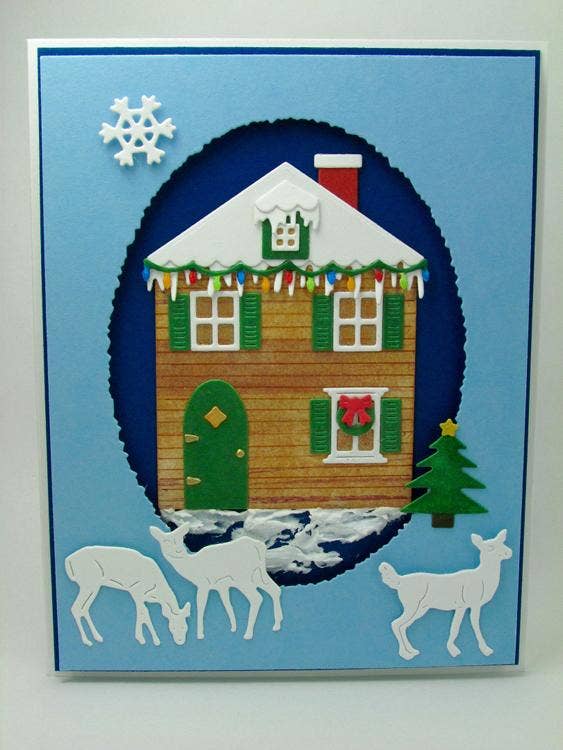 Ecstasy Crafts Distributing - Frantic Stamper Precision Die - Christmas House