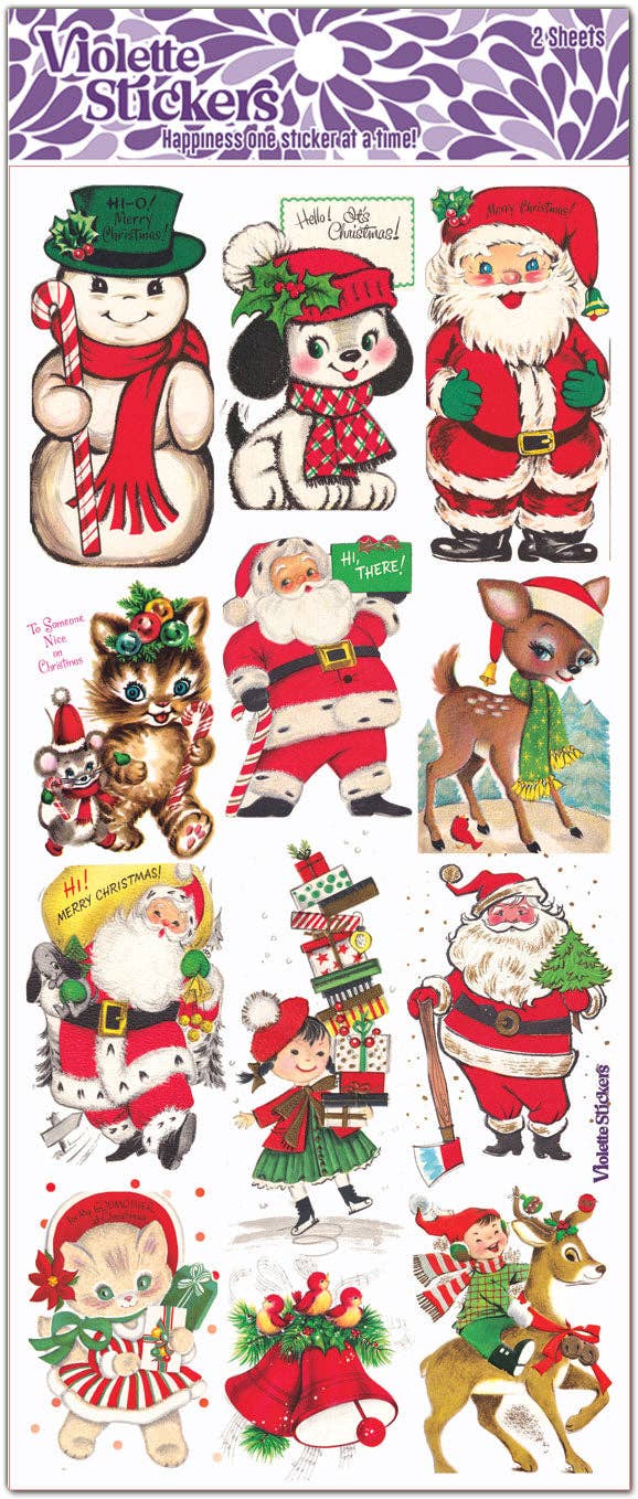 Christmas 1950's Greeting  | Stickers C275 | Violette Stickers