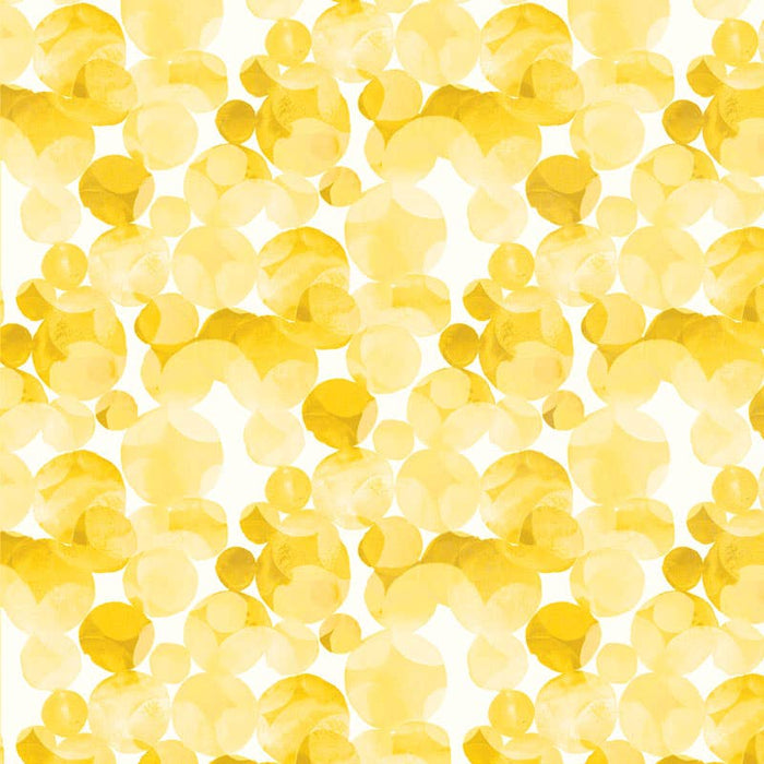 Paper House Productions - Yellow Watercolor Polka Dots 12 x 12 Scrapbook Paper
