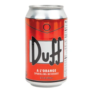 Duff Sparkling Orange Soda, Boston America