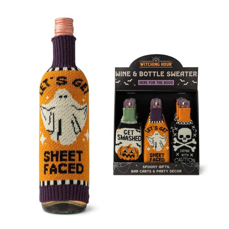 Halloween Witching Hour Wine & Bottle Sweaters