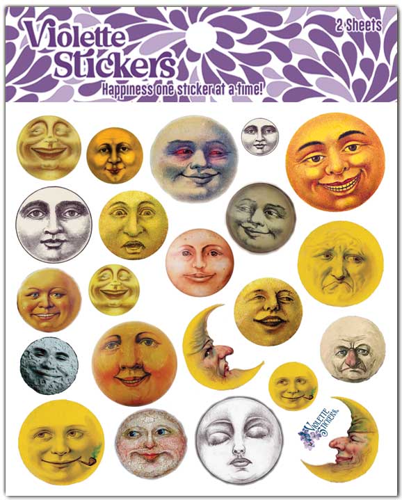 Moon Face | Stickers K101 | Violette Stickers