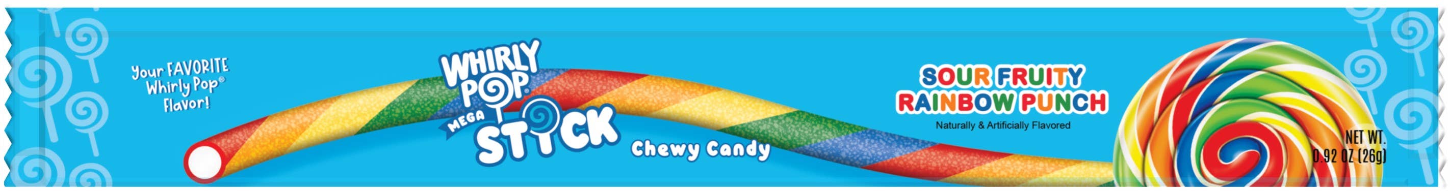 Whirly Pop Mega Stick Sour Fruity Chewy Candy