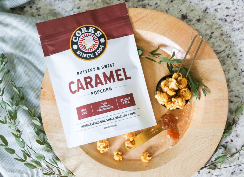 Corks Popcorn - Buttery Caramel Popcorn - 6.0 oz
