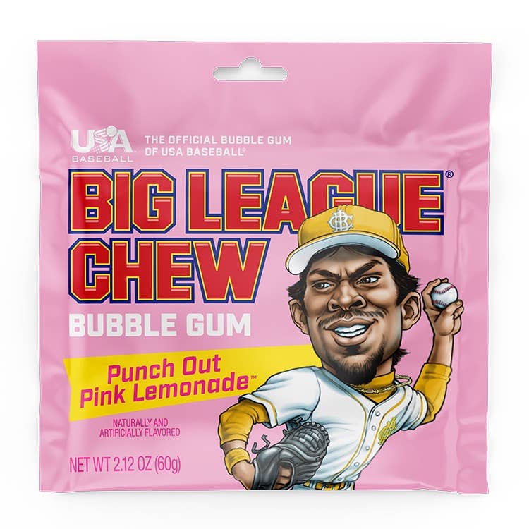 Big League Chew Punch Out Pink Lemonade 2.12oz