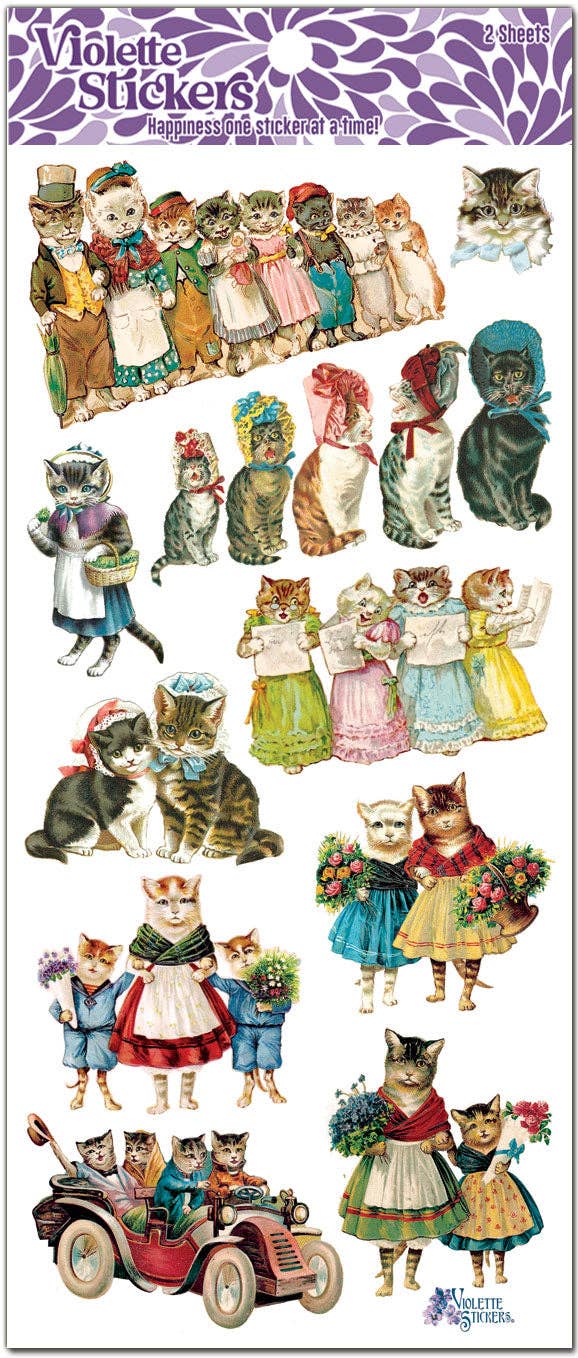 Cat Sing-a-long | Stickers C134 | Violette Stickers