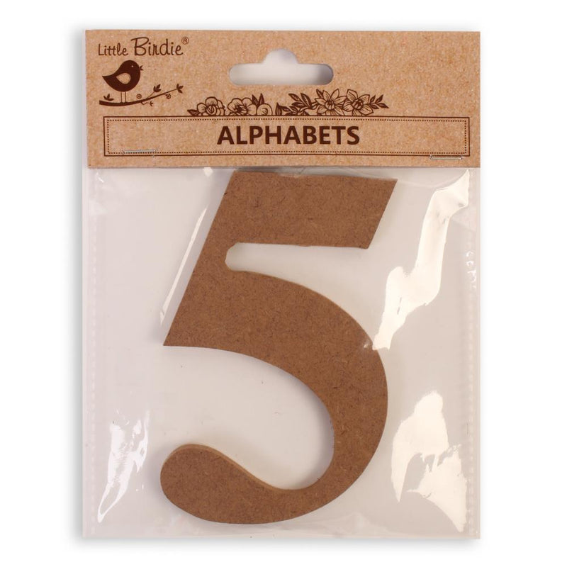 Little Birdie MDF Number 4" 1/Pkg